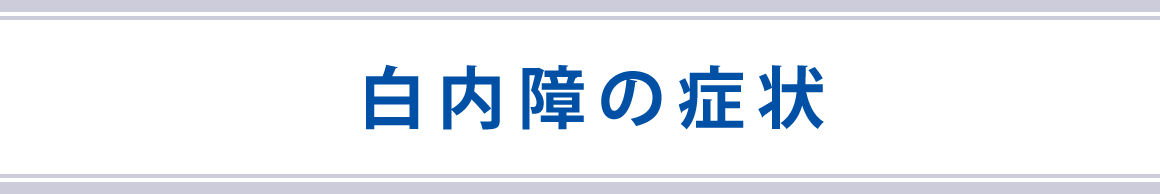 白内障の症状